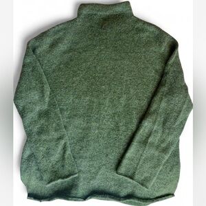 Valerie Stevens Olive Green Turtleneck Sweater - Kid Mohair blend